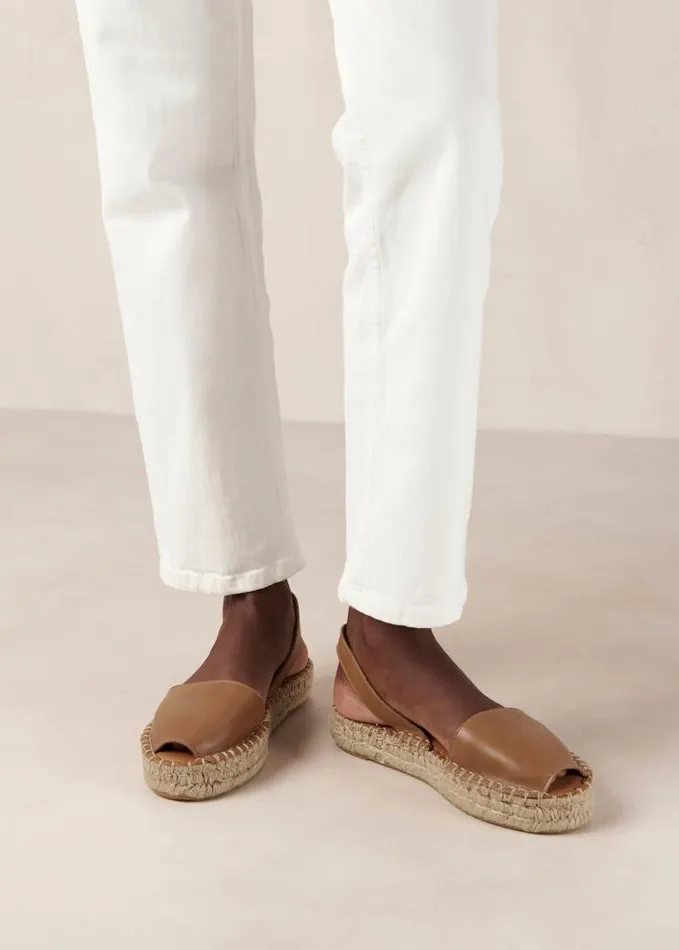 ALOHAS Espadrilles Women Ibizas 8211 Brown Leather Espadrilles