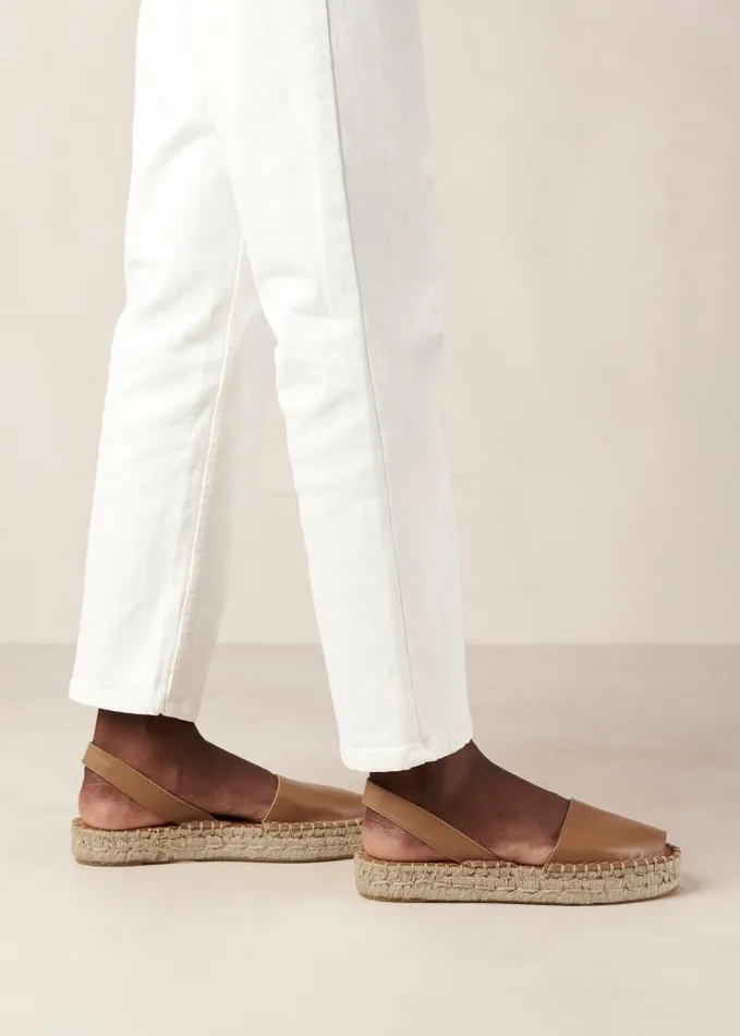 ALOHAS Espadrilles Women Ibizas 8211 Brown Leather Espadrilles