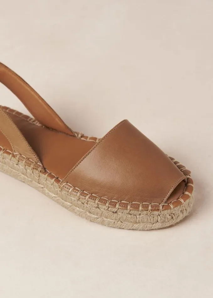 ALOHAS Espadrilles Women Ibizas 8211 Brown Leather Espadrilles