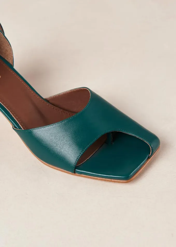 ALOHAS Heels Women Cliff 8211 Green Leather Pumps