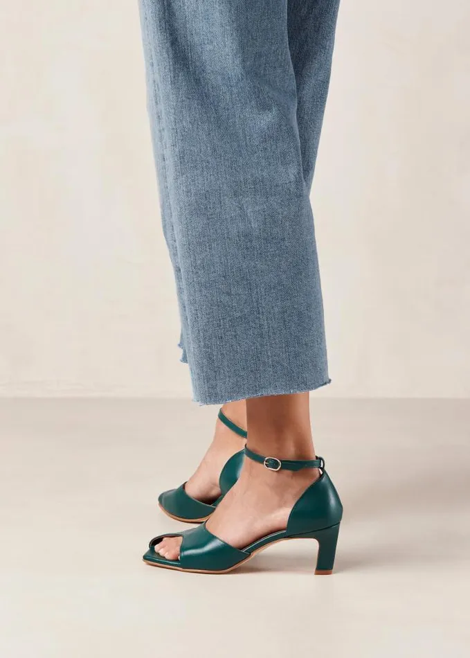 ALOHAS Heels Women Cliff 8211 Green Leather Pumps