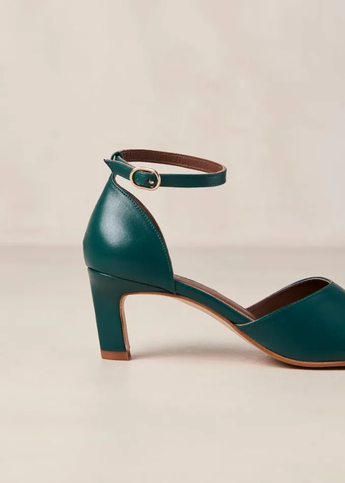 ALOHAS Heels Women Cliff 8211 Green Leather Pumps