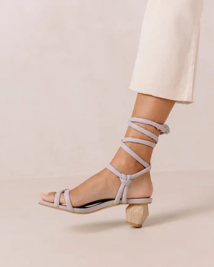 ALOHAS Heels Women Creative 8211 Purple Leather Sandals