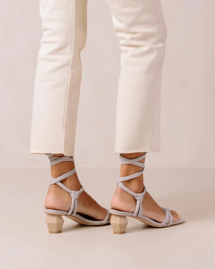 ALOHAS Heels Women Creative 8211 Purple Leather Sandals