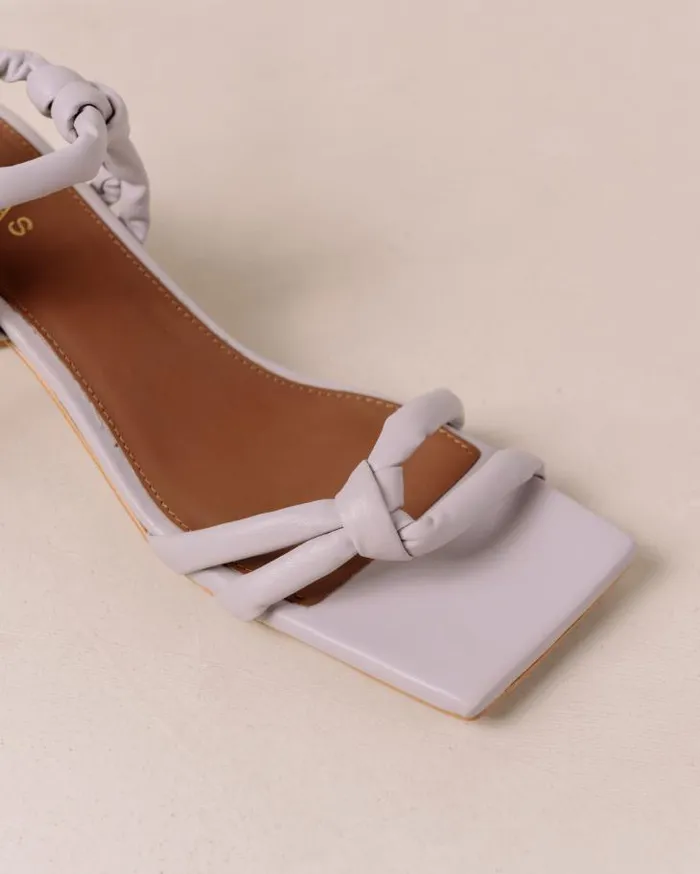 ALOHAS Heels Women Creative 8211 Purple Leather Sandals