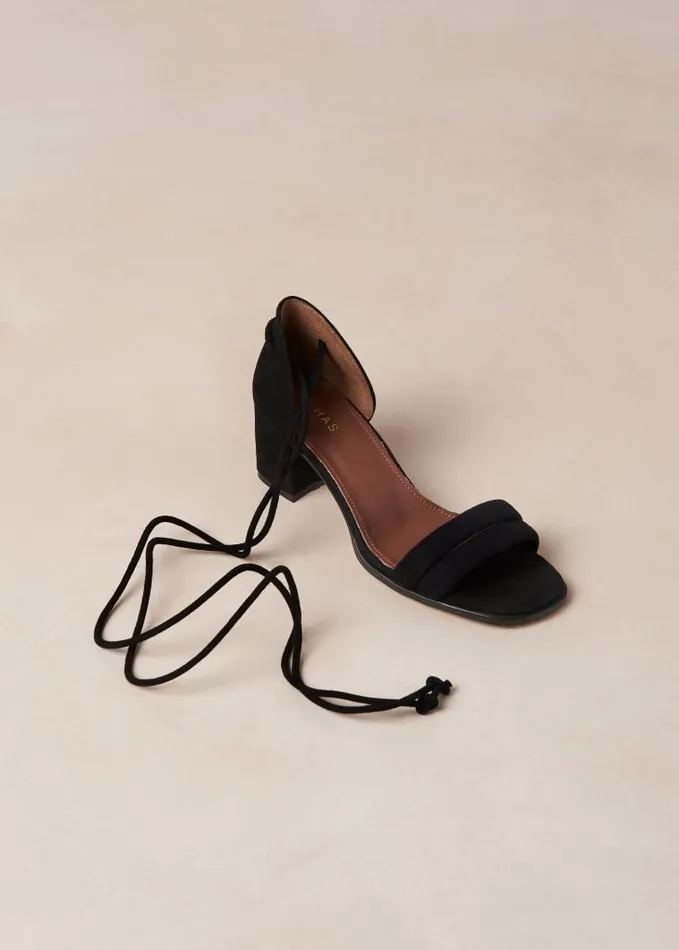 ALOHAS Heels Women Dakota 8211 Black Suede Sandals