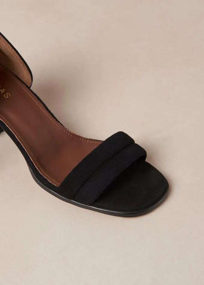 ALOHAS Heels Women Dakota 8211 Black Suede Sandals