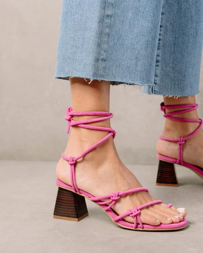 ALOHAS Heels Women Goldie 8211 Pink Leather Sandals