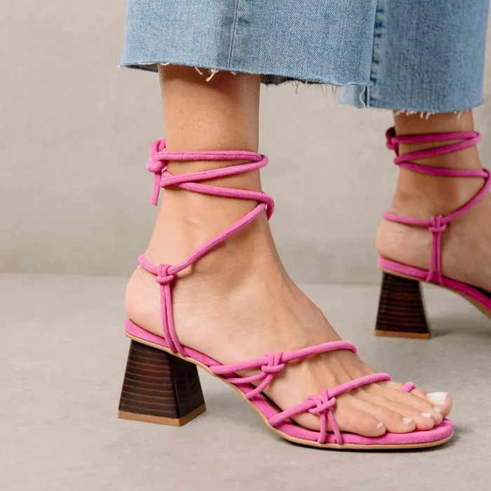 ALOHAS Heels Women Goldie 8211 Pink Leather Sandals