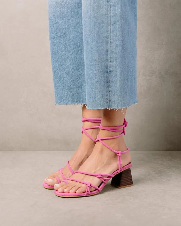 ALOHAS Heels Women Goldie 8211 Pink Leather Sandals