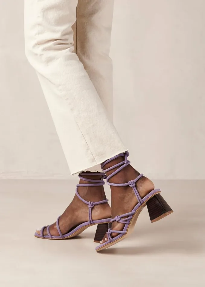ALOHAS Heels Women Goldie 8211 Purple Leather Sandals
