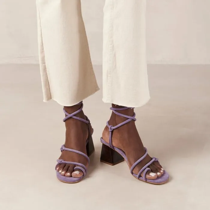 ALOHAS Heels Women Goldie 8211 Purple Leather Sandals