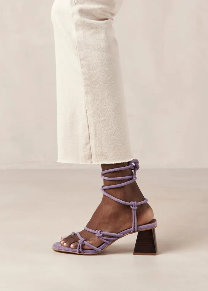 ALOHAS Heels Women Goldie 8211 Purple Leather Sandals