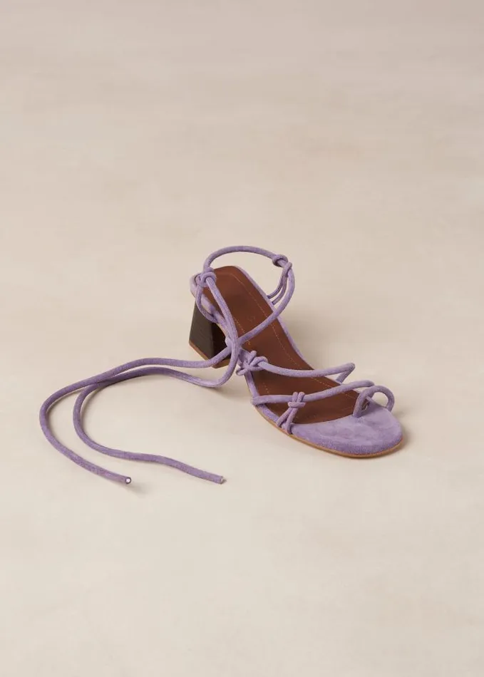 ALOHAS Heels Women Goldie 8211 Purple Leather Sandals