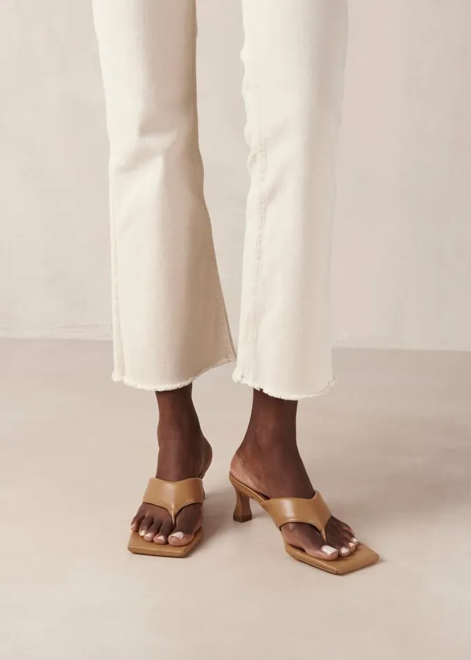 ALOHAS Heels Women Jolla 8211 Brown Vegan Leather Sandals