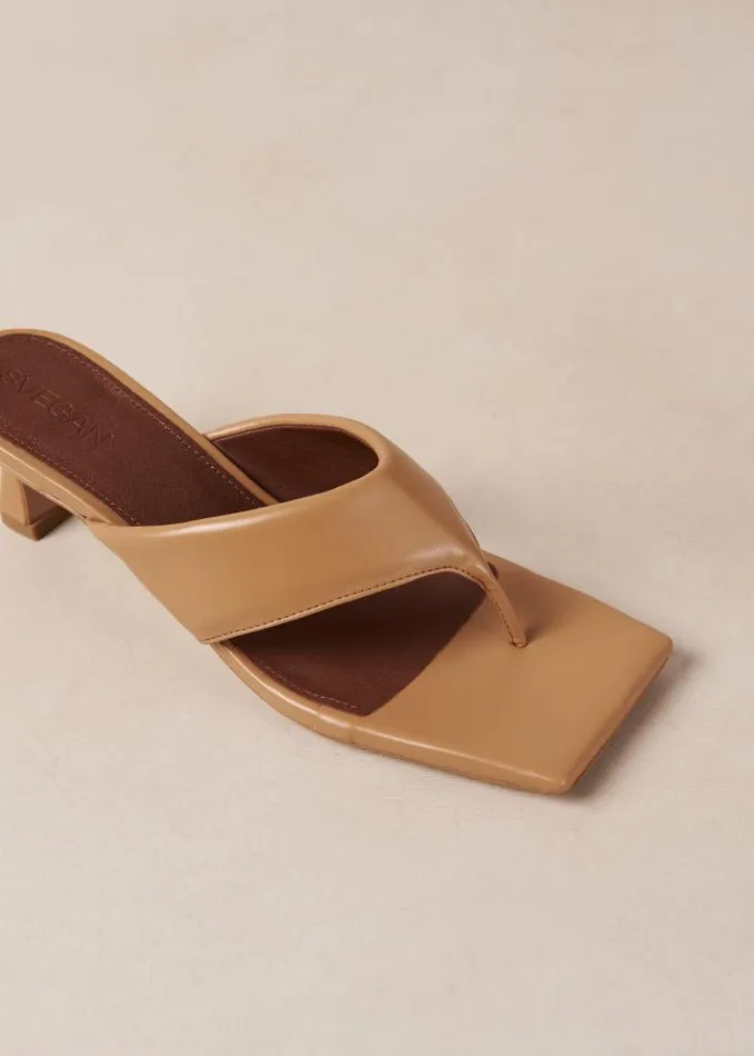 ALOHAS Heels Women Jolla 8211 Brown Vegan Leather Sandals