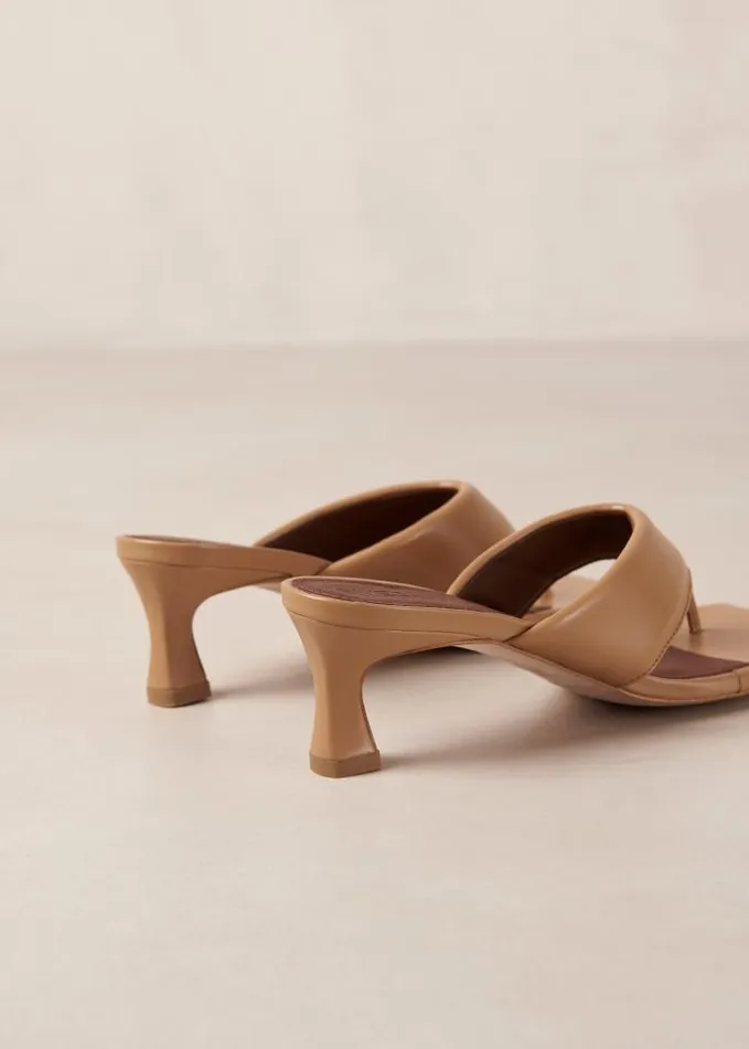 ALOHAS Heels Women Jolla 8211 Brown Vegan Leather Sandals