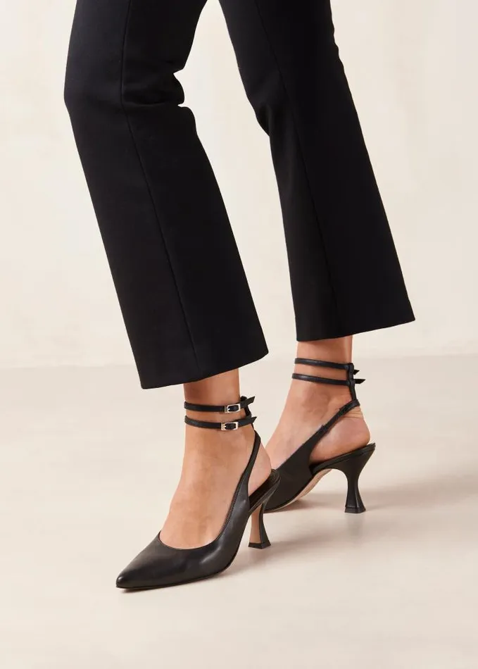 ALOHAS Heels Women Louise 8211 Black Leather Pumps