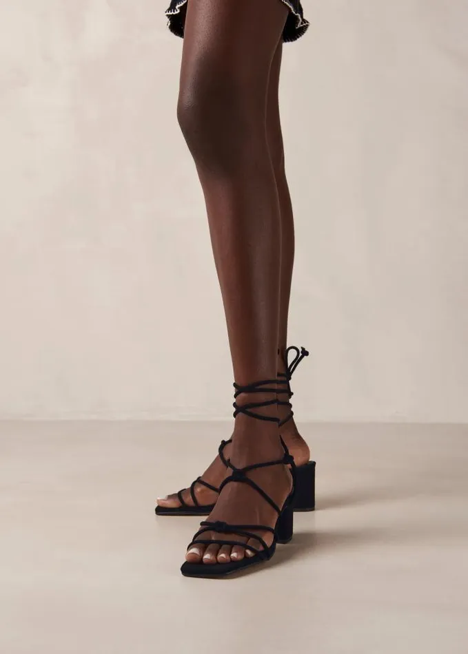 ALOHAS Heels Women Paloma 8211 Black Suede Sandals