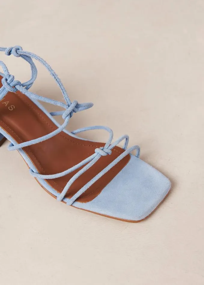 ALOHAS Heels Women Paloma 8211 Blue Suede Sandals