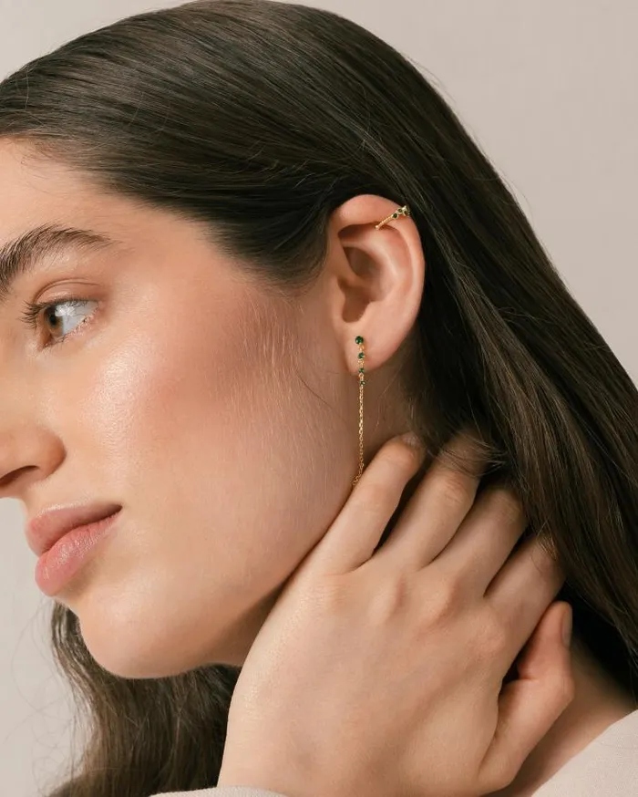 ALOHAS Jewelry Women Jackfruit 8211 Green And Gold Earring