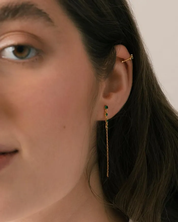 ALOHAS Jewelry Women Jackfruit 8211 Green And Gold Earring