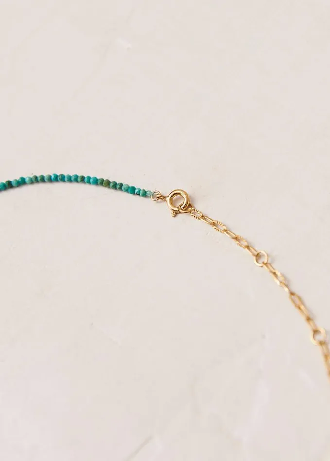 ALOHAS Jewelry Women Junie 8211 Gold Necklace With Blue Stones