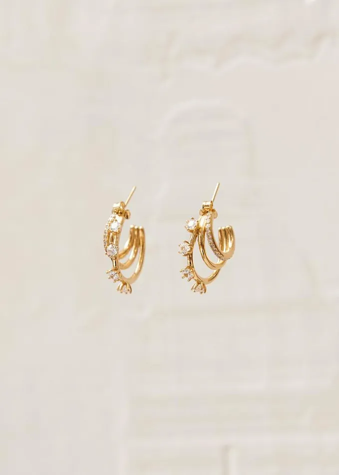 ALOHAS Jewelry Women Kingdom 8211 Gold And White Earrings