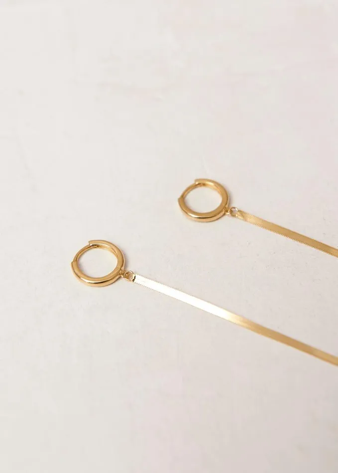 ALOHAS Jewelry Women Line 8211 Gold Earrings