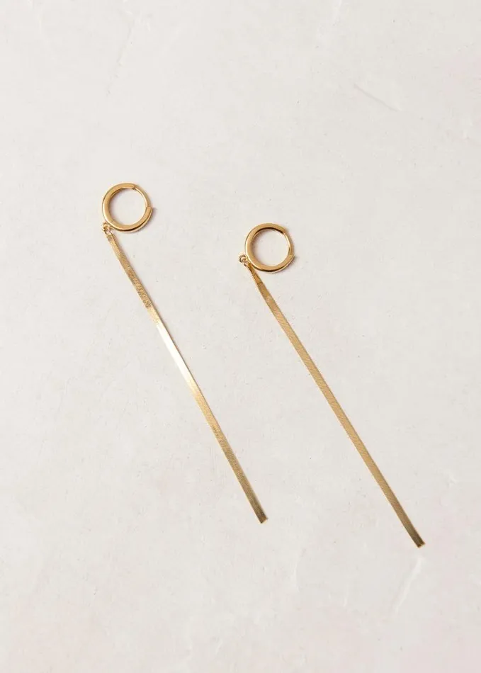 ALOHAS Jewelry Women Line 8211 Gold Earrings