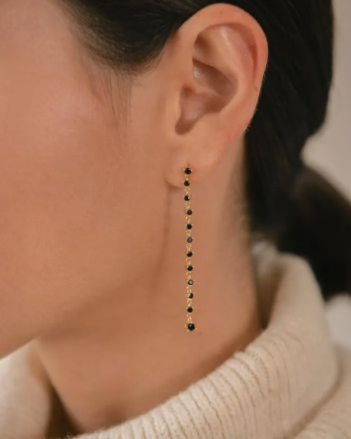 ALOHAS Jewelry Women Lust 8211 Gold And Black Earrings