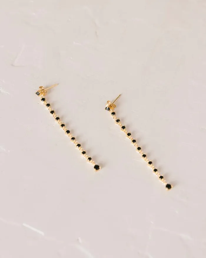 ALOHAS Jewelry Women Lust 8211 Gold And Black Earrings