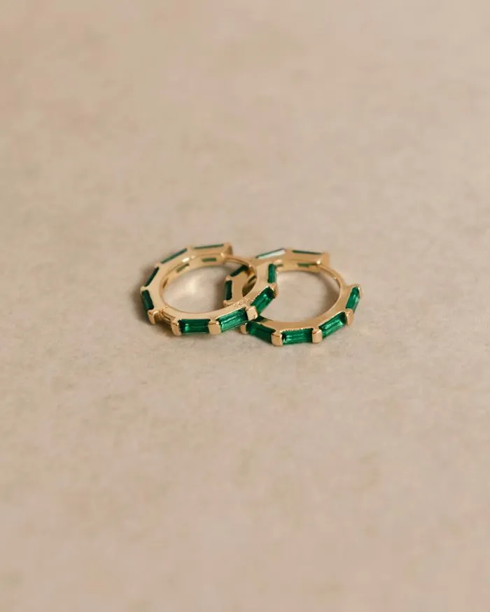 ALOHAS Jewelry Women Orlop 8211 Gold And Green Earrings