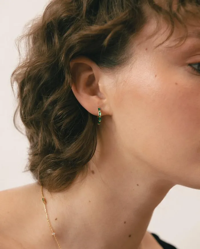 ALOHAS Jewelry Women Orlop 8211 Gold And Green Earrings