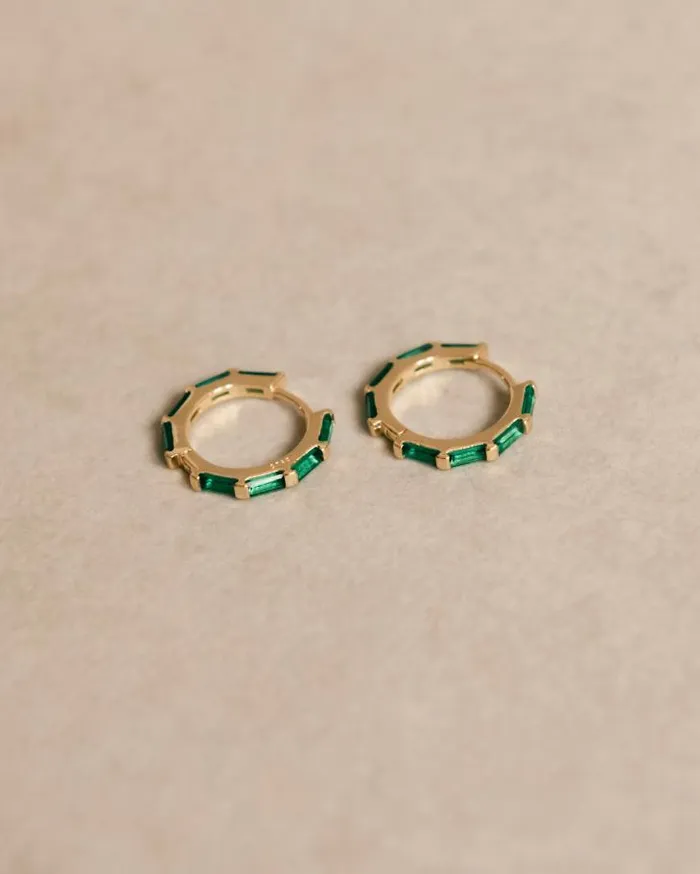 ALOHAS Jewelry Women Orlop 8211 Gold And Green Earrings