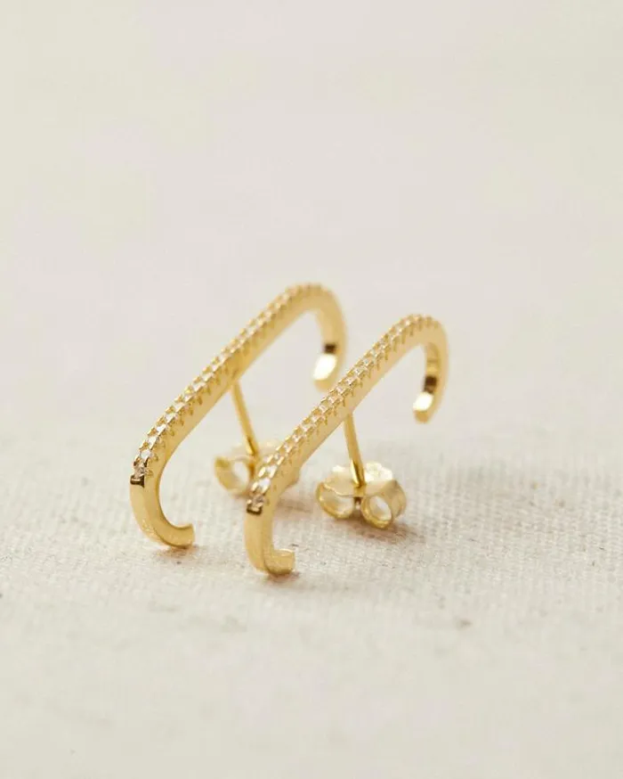 ALOHAS Jewelry Women Pysis 8211 Gold Crystal Earrings