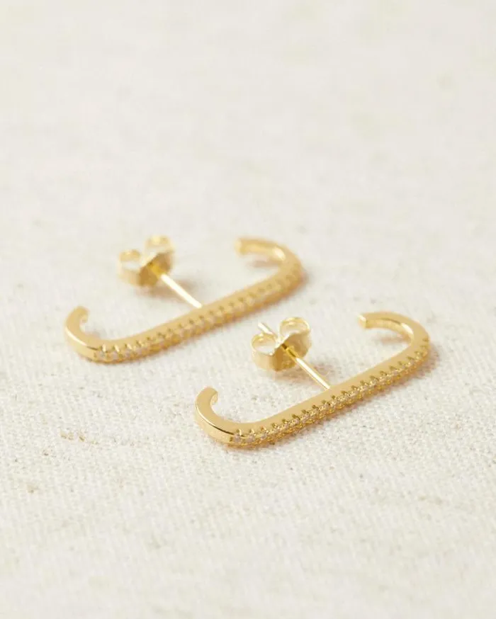 ALOHAS Jewelry Women Pysis 8211 Gold Crystal Earrings