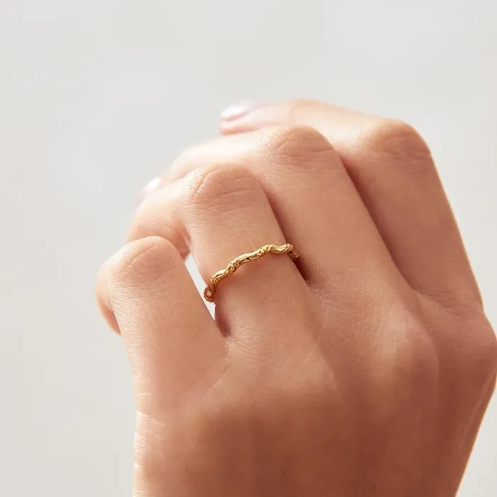 ALOHAS Jewelry Women Rhizome 8211 Gold Ring