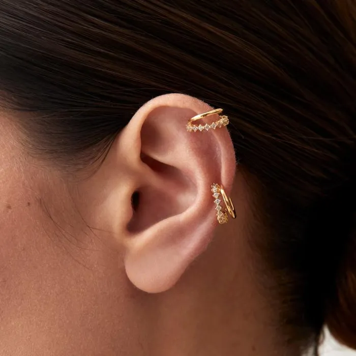 ALOHAS Jewelry Women Starla 8211 Gold Ear Cuff With Crystals