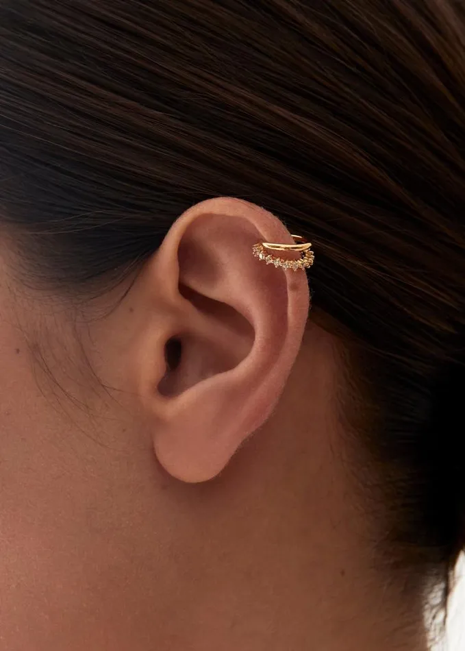 ALOHAS Jewelry Women Starla 8211 Gold Ear Cuff With Crystals