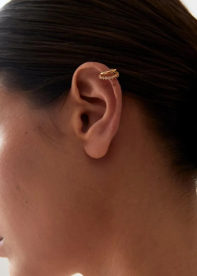 ALOHAS Jewelry Women Starla 8211 Gold Ear Cuff With Crystals
