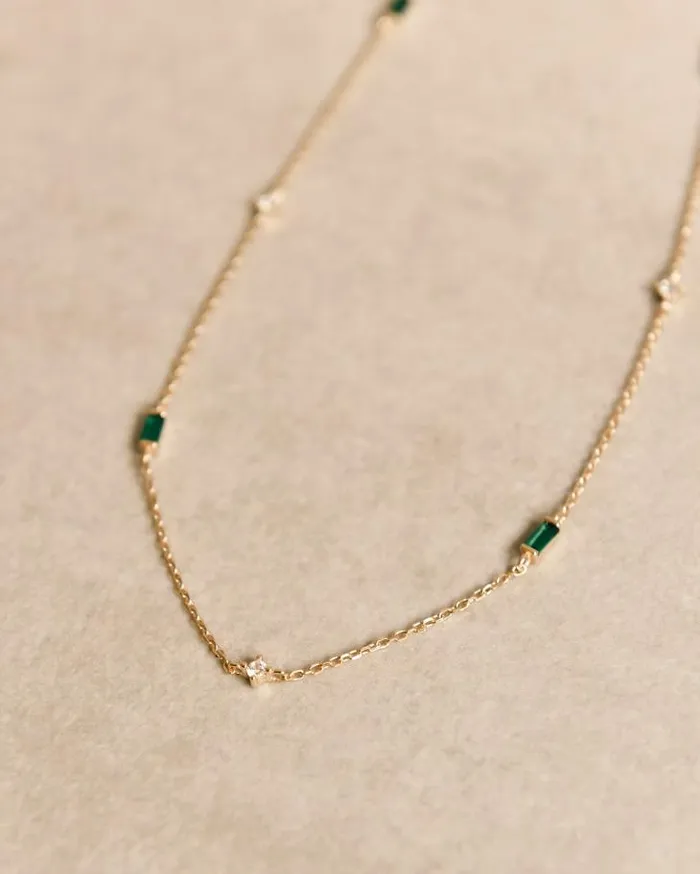 ALOHAS Jewelry Women Tamarillo 8211 Gold And Green Necklace