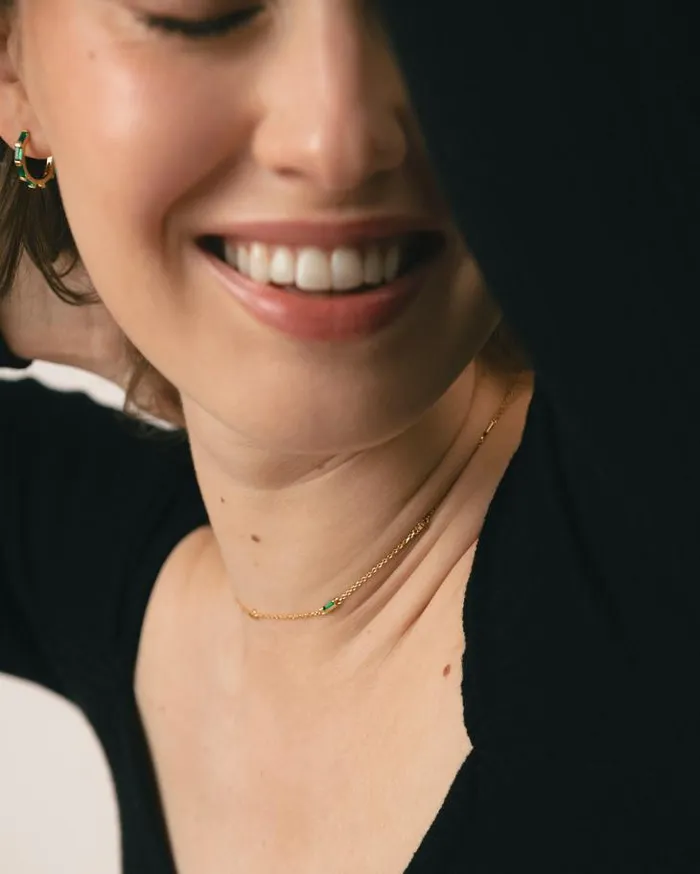 ALOHAS Jewelry Women Tamarillo 8211 Gold And Green Necklace