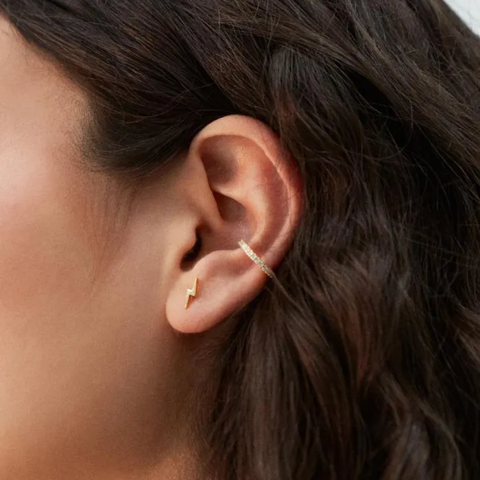 ALOHAS Jewelry Women Thunderbolt 8211 Gold Earrings