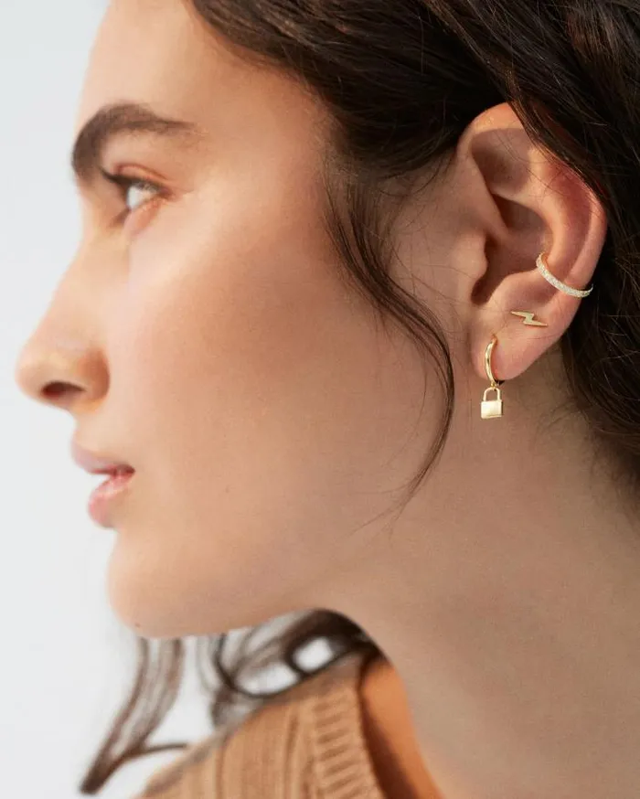 ALOHAS Jewelry Women Thunderbolt 8211 Gold Earrings