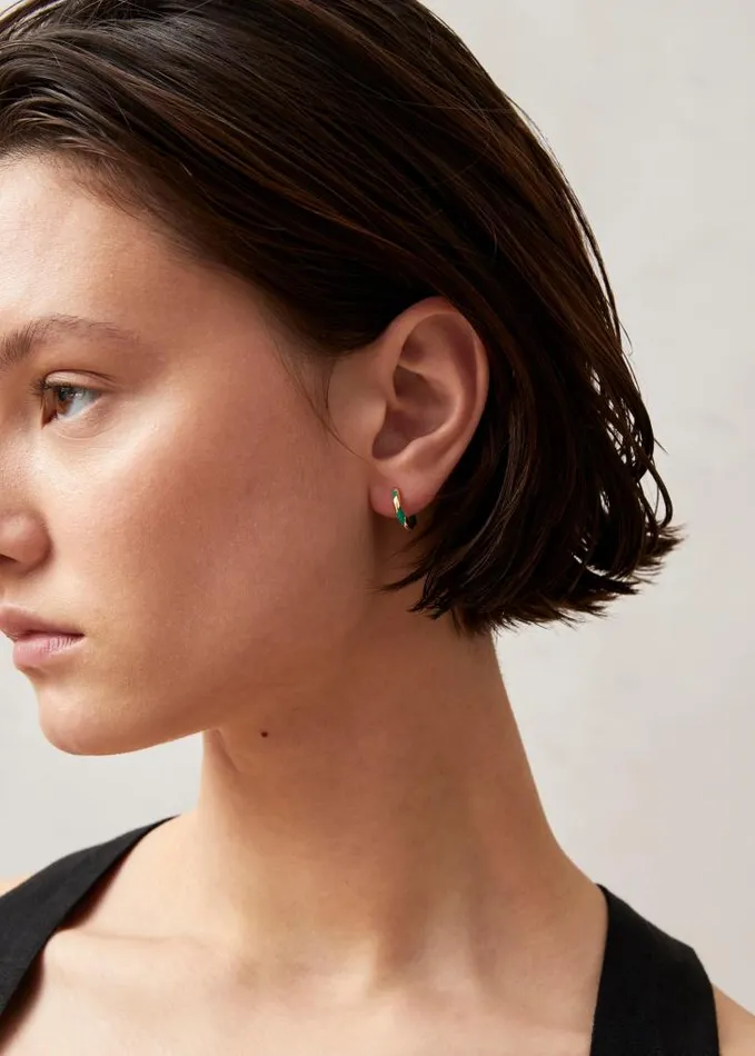ALOHAS Jewelry Women Tin 8211 Gold And Green Earrings
