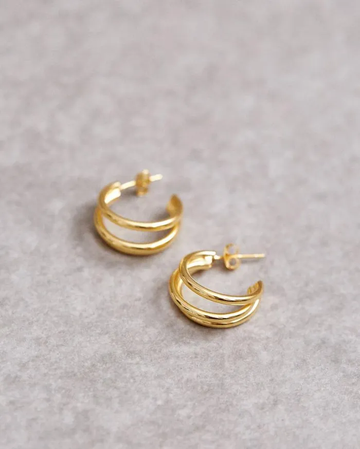 ALOHAS Jewelry Women Trilogy 8211 Gold Earrings