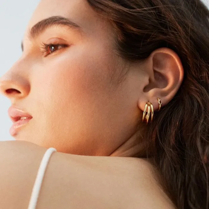 ALOHAS Jewelry Women Trilogy 8211 Gold Earrings