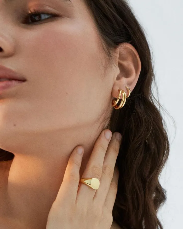 ALOHAS Jewelry Women Trilogy 8211 Gold Earrings