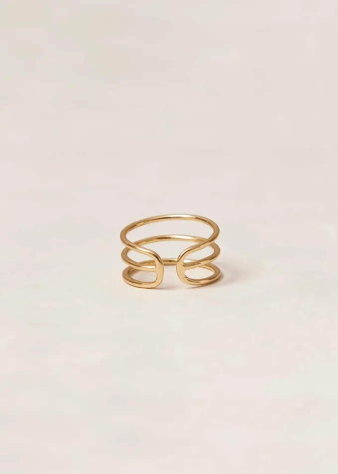 ALOHAS Jewelry Women Viking 8211 Gold Ring